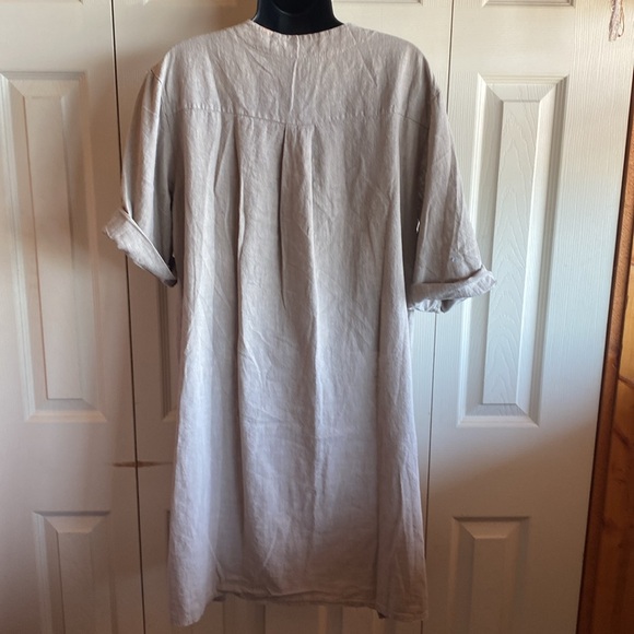 Cristina Vergani NWT Made In Italy Tan Cotton/Linen Blend Size Small - Picture 10 of 16